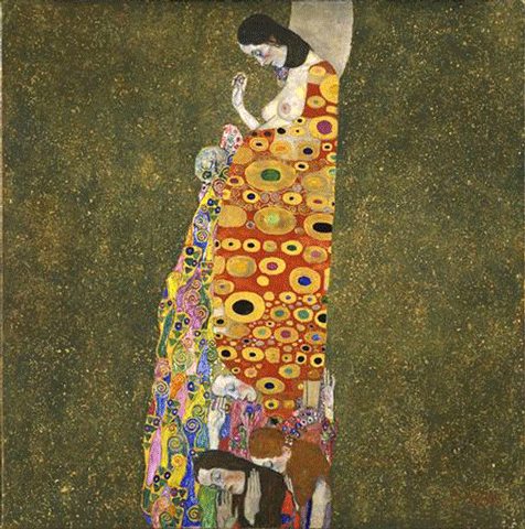 reproductie The hope van Gustav Klimt